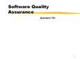 Software Quality Assurance (Lecture 13) PowerPoint PPT Presentation