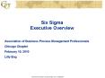 Six Sigma Executive Overview PowerPoint PPT Presentation