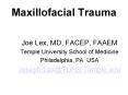 Joe Lex, MD, FACEP, FAAEM PowerPoint PPT Presentation