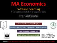 MA Economics Entrance Exam Delhi
