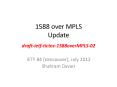 1588 over MPLS Update PowerPoint PPT Presentation