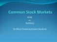 Common Stock Markets PowerPoint PPT Presentation