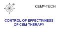 CONTROL OF EFFECTIVNESS OF CEM-THERAPY PowerPoint PPT Presentation