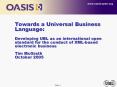 Towards a Universal Business Language: PowerPoint PPT Presentation