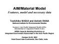 AIM/Material Model Features, model and necessary data PowerPoint PPT Presentation
