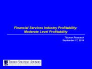 Financial Services Industry Profitability: Moderate Level Profitability