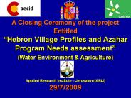 A Closing Ceremony of the project Entitled 
