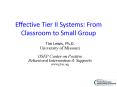 Effective Tier II Systems: From Classroom to Small Group PowerPoint PPT Presentation