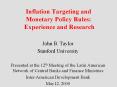 Inflation Targeting and Monetary Policy Rules: Experience and Research PowerPoint PPT Presentation