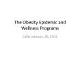 The Obesity Epidemic and Wellness Programs PowerPoint PPT Presentation