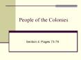 People of the Colonies PowerPoint PPT Presentation