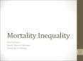 Mortality Inequality PowerPoint PPT Presentation