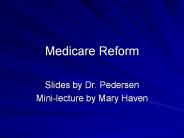 Medicare Reform