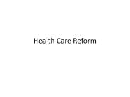 Health Care Reform