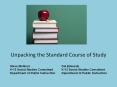 Unpacking the Standard Course of Study PowerPoint PPT Presentation