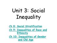 Unit 3: Social Inequality