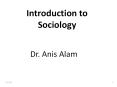Introduction to Sociology PowerPoint PPT Presentation