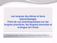 Les langues des 