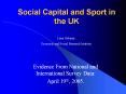 Social Capital and Sport in the UK PowerPoint PPT Presentation