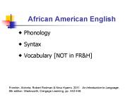 African American English