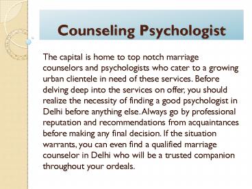 Improve Life Quality