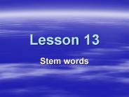 Stem words