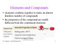 Elements and Compounds PowerPoint PPT Presentation
