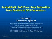 Probabilistic Soft Error Rate Estimation from Statistical SEU Parameters
