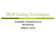 BGP Scaling Techniques