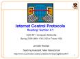 Internet Control Protocols Reading: Section 4.1 PowerPoint PPT Presentation