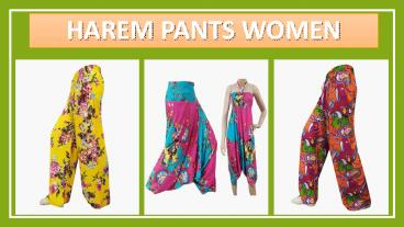 Harem Pants for Women
