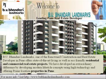 This Festive Season B.U.Bhandari Landmarks Launched New Residential & Commercial Projects in very affordable rates
