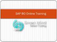 SAP BO online training