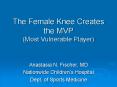 The Female Knee Creates the MVP (Most Vulnerable Player) PowerPoint PPT Presentation