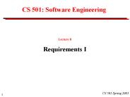 CS 501: Software Engineering