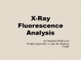 X-Ray Fluorescence Analysis PowerPoint PPT Presentation