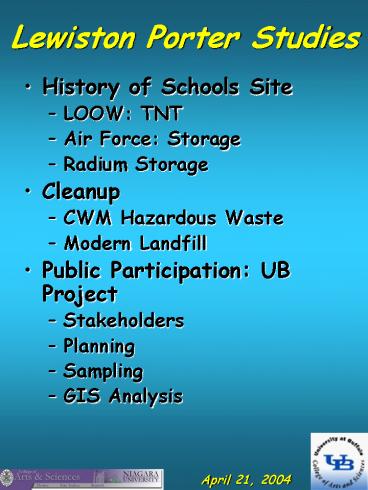 Lewiston Porter Studies