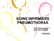 SOINS INFIRMIERS PNEUMOTHORAX