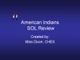 American Indians SOL Review PowerPoint PPT Presentation