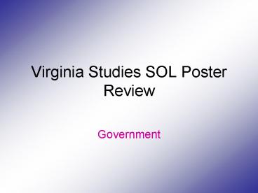 Virginia Studies SOL Poster Review