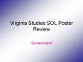 Virginia Studies SOL Poster Review PowerPoint PPT Presentation