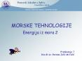 MORSKE TEHNOLOGIJE PowerPoint PPT Presentation