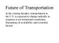 Future of Transportation PowerPoint PPT Presentation