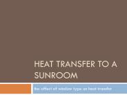 HEAT TRANSFER TO A SUNROOM