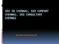 SEO in Chennai, SEO Company Chennai, SEO Consultant Chennai PowerPoint PPT Presentation