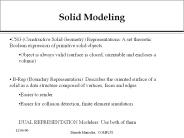 Solid Modeling