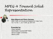 MPEG-4 Toward Solid Representation