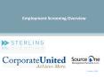 Employment Screening Overview PowerPoint PPT Presentation