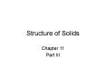 Structure of Solids PowerPoint PPT Presentation