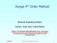 Runge 4th Order Method